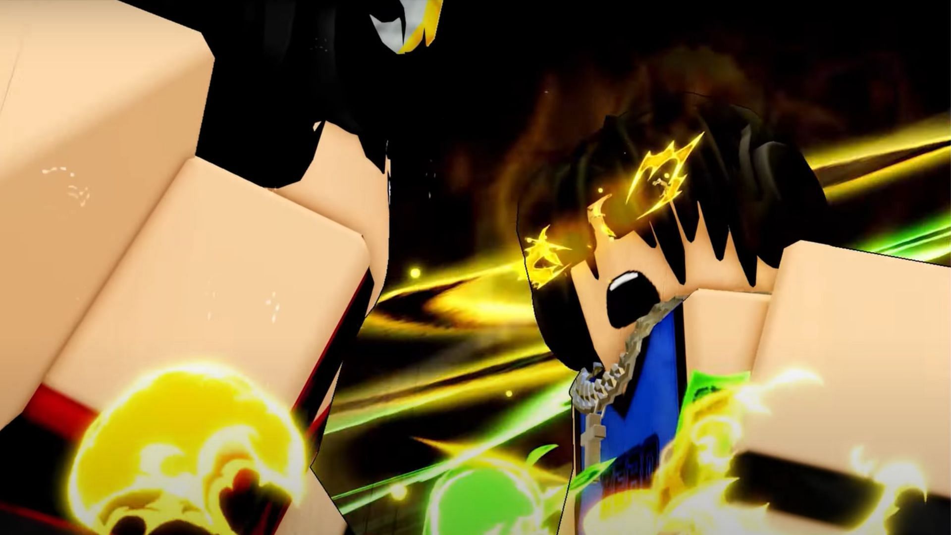 The Awakening cutscene of the Gold Style (Image via Roblox)